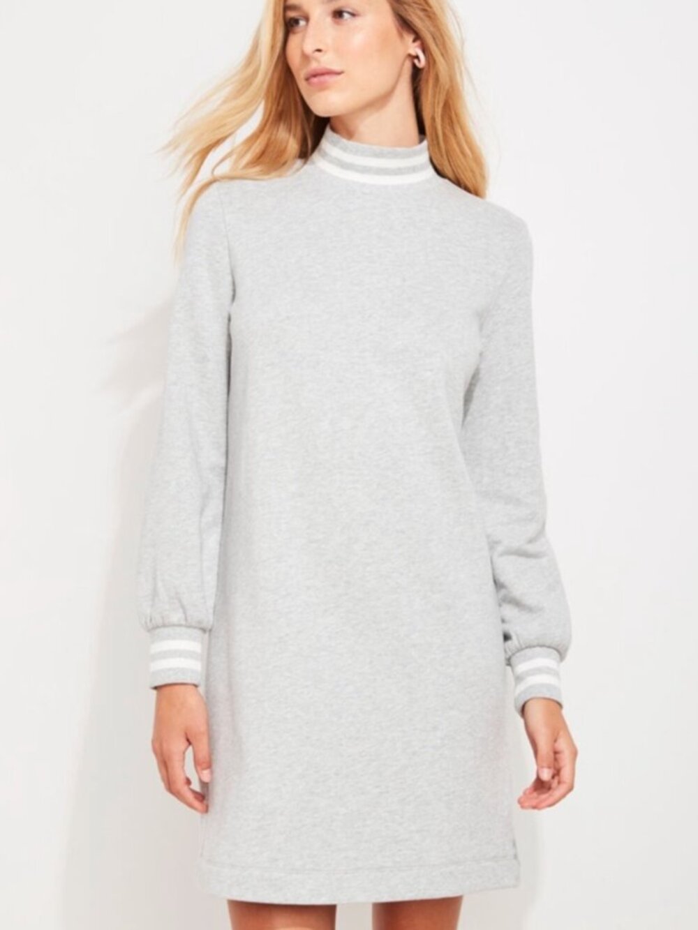 VINEYARD VINES | Varsity Tipped Sweatshirt Dress | "Gray Heather" | Size XS